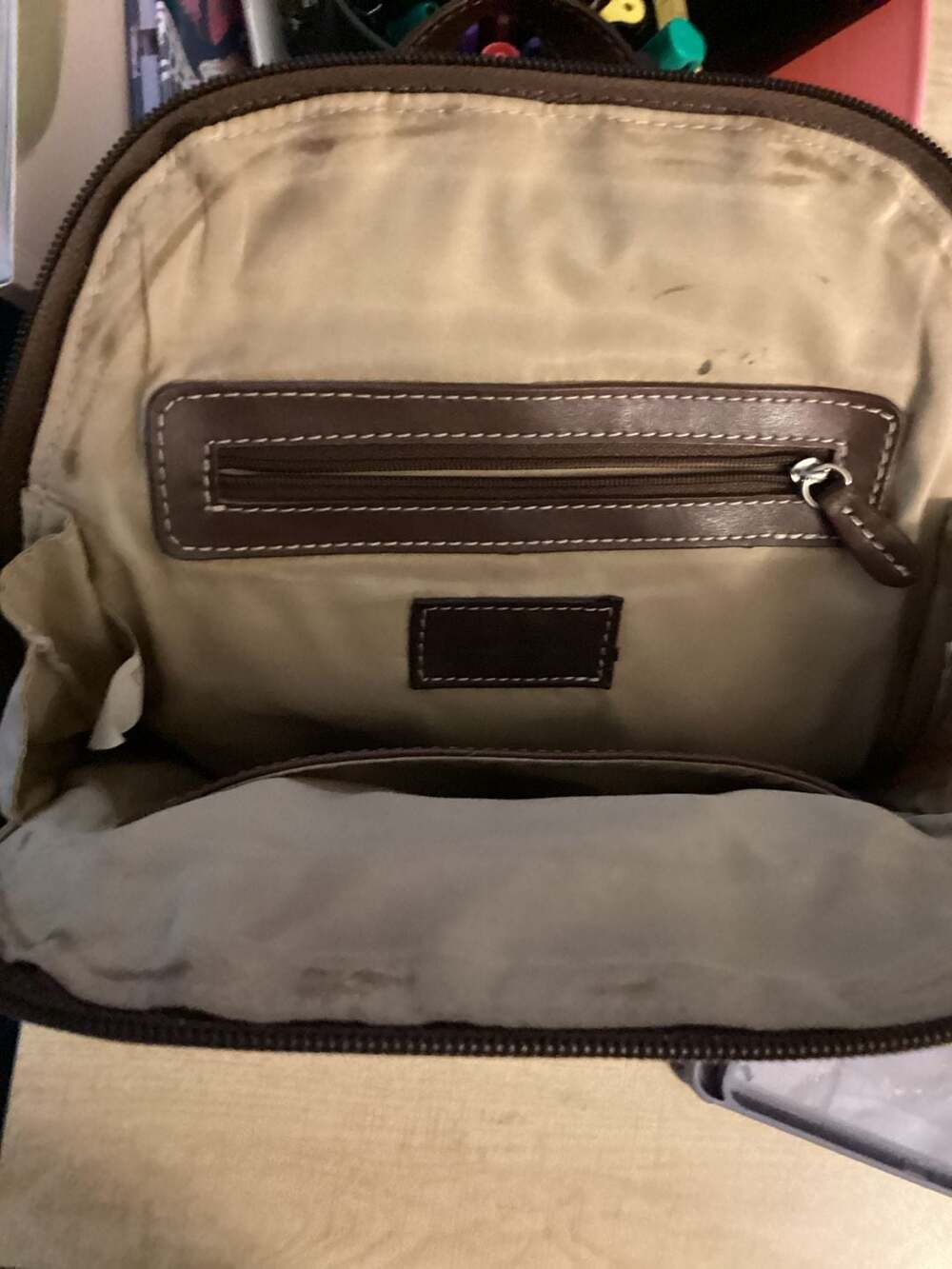 Mandala Embossed Genuine Leather Convertible Backpack Purse - Picture 4 of 7